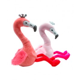 Flamingos Con Corona de Peluche