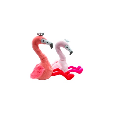 Flamingos Con Corona de Peluche