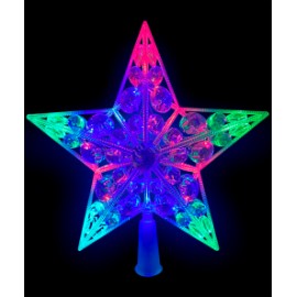Estrella Punta De Arbol Diamante Luz Multicolor