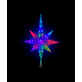 Estrella Punta De Arbol Luz Multicolor 30 Led