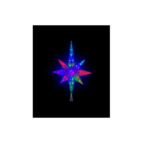 Estrella Punta De Arbol Luz Multicolor 30 Led